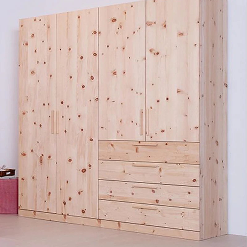 Kleiderschrank aus Zirbenholz mit Schubladen