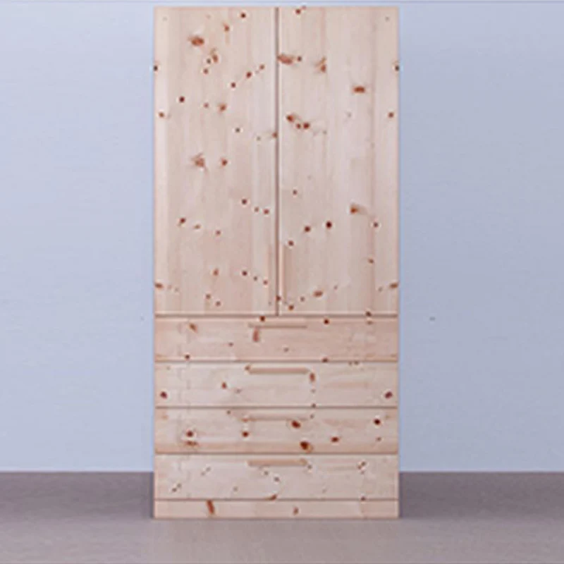Kleiderschrank aus Zirbenholz mit Schubladen