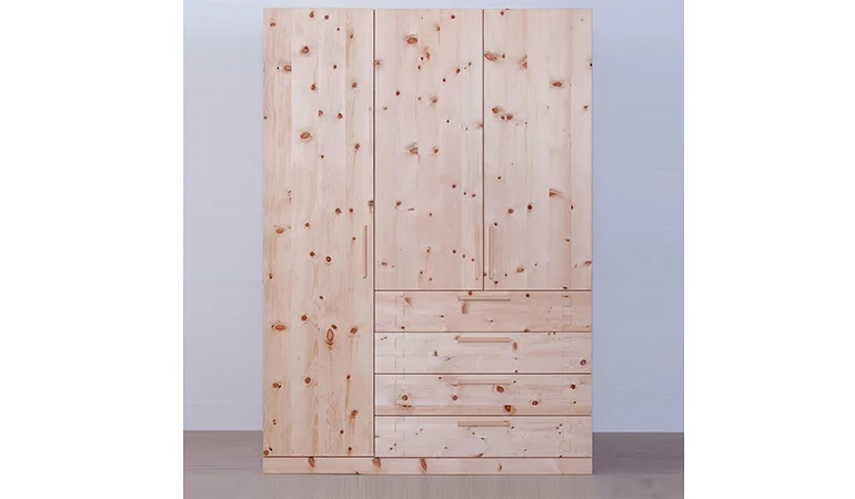 Kleiderschrank aus Zirbenholz - Eintürig