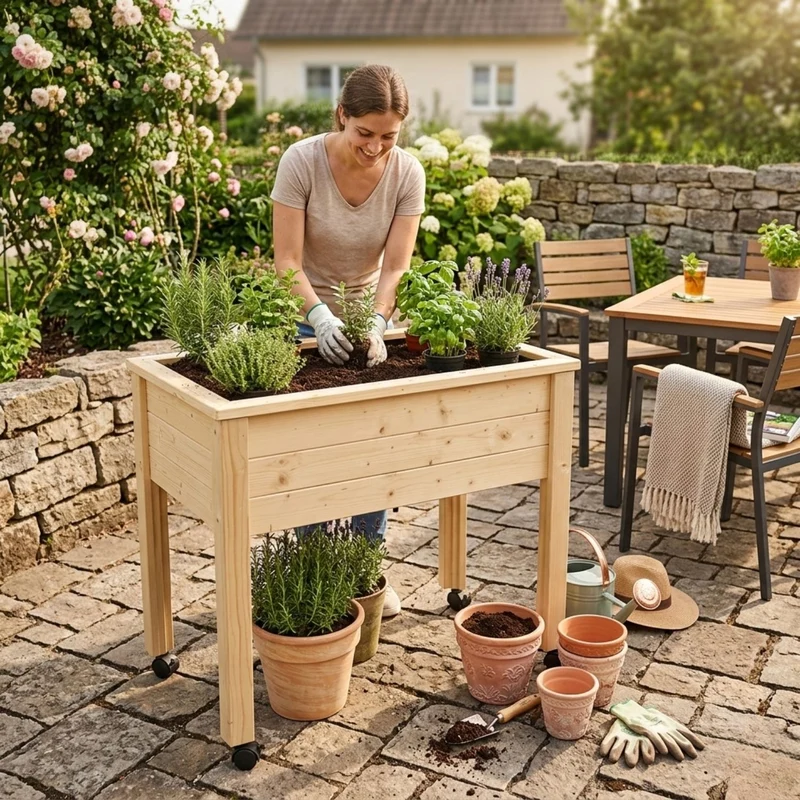 Rollenset für Kräuterhochbeet 'Herb'