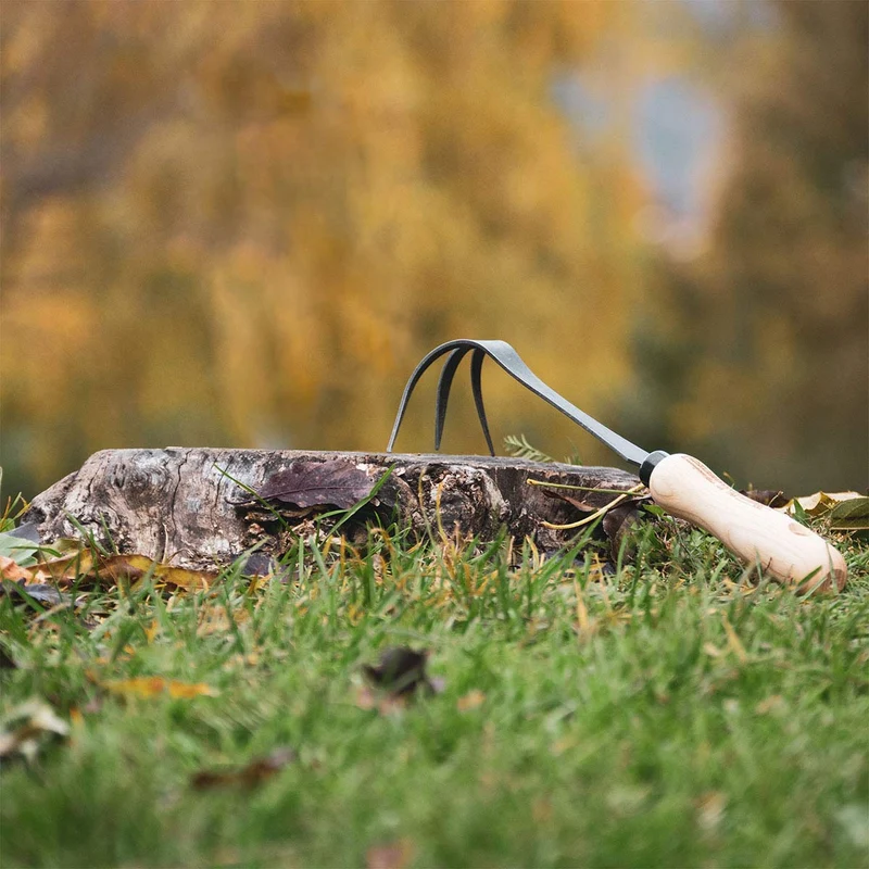 Bio-Cultivator mit 3 Zinken und Eschenholzgriff - handgeschmiedet in Deutschland