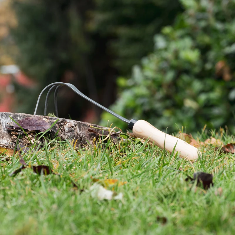Bio-Cultivator mit 3 Zinken und Eschenholzgriff - handgeschmiedet in Deutschland