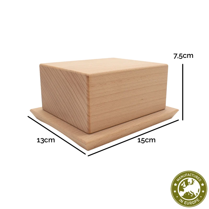 Butterdose ‘Breakfast’ aus 100% unbehandeltem Buchenholz | für 125 g Butterwürfel | 3-teilig | umweltfreundlich und robust | Made in Austria