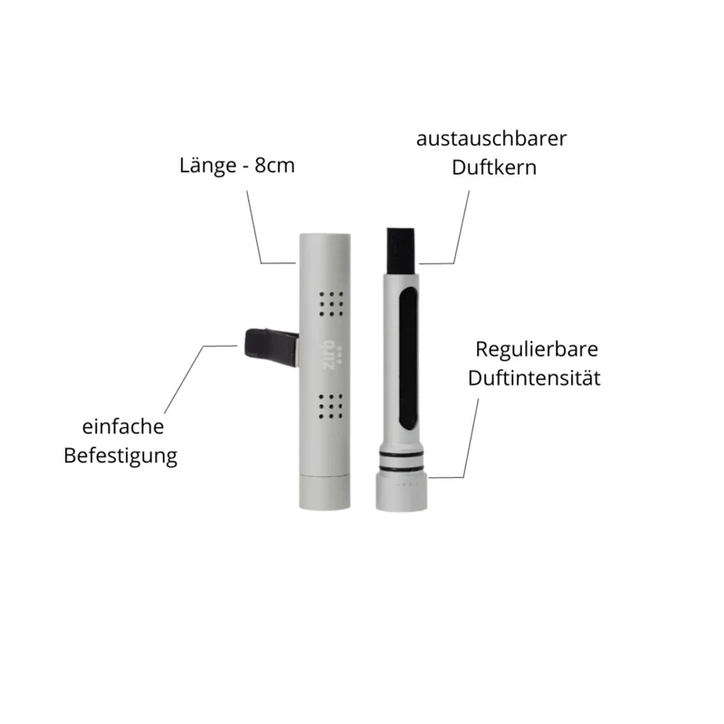 Autoduft 'Car' | gebürstetes Aluminium | inkl. Halterung | mit Duftkern aus ätherischen Ölen | L 12 x T 7,5 x H 4,5 cm | verschiedene Duftnoten