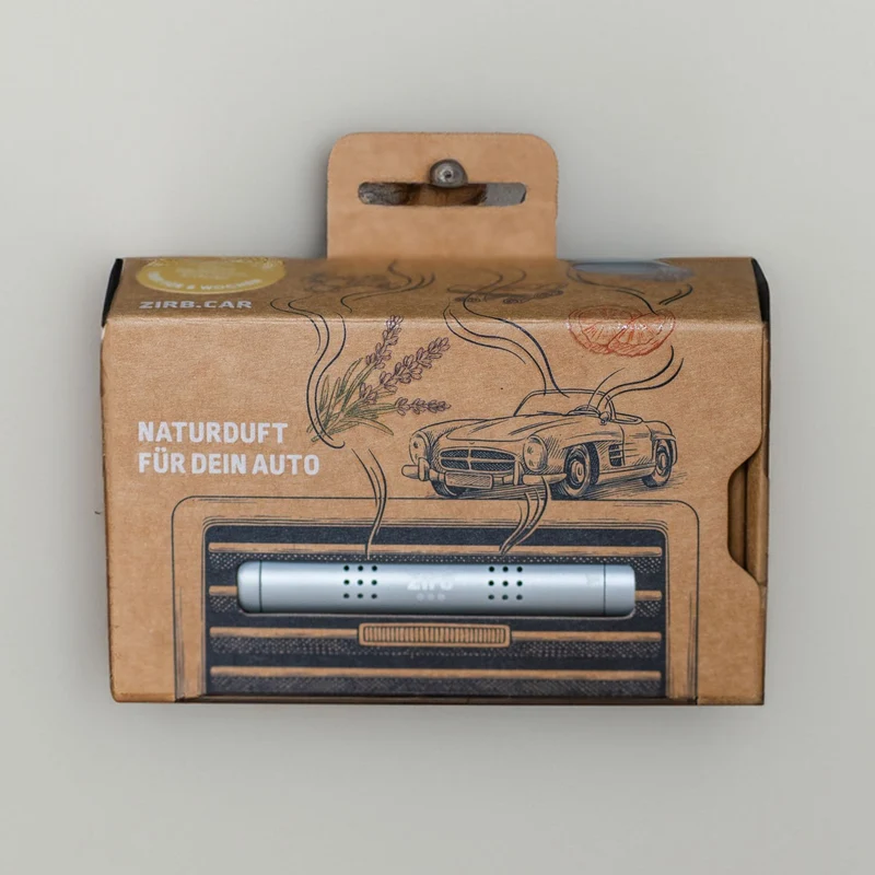 Autoduft 'Car' | gebürstetes Aluminium | inkl. Halterung | mit Duftkern aus ätherischen Ölen | L 12 x T 7,5 x H 4,5 cm | verschiedene Duftnoten