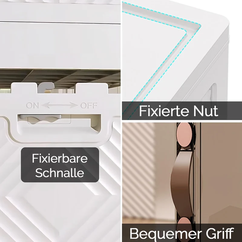 29L x 1, Faltbare Aufbewahrungsbox mit Deckel,Aufbewahrungsregal mit Boxen,Stapelboxen,Kunststoffbox