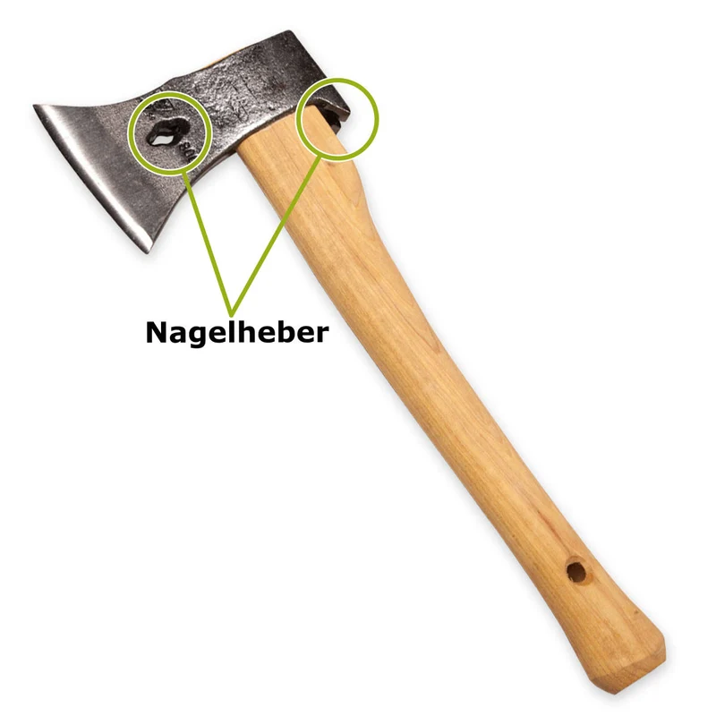 Universalbeil mit Schneideschutz und Eschenstiel Länge: 42,5 cm Kopfgewicht: 800 gr inkl. gratis Schleifstein - Handarbeit aus Deutschland