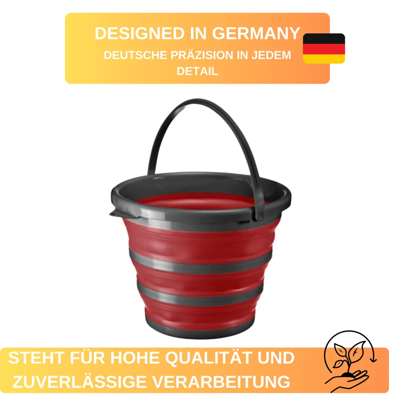 Faltbarer Eimer 10 l – platzsparend, robust & vielseitig einsetzbar
