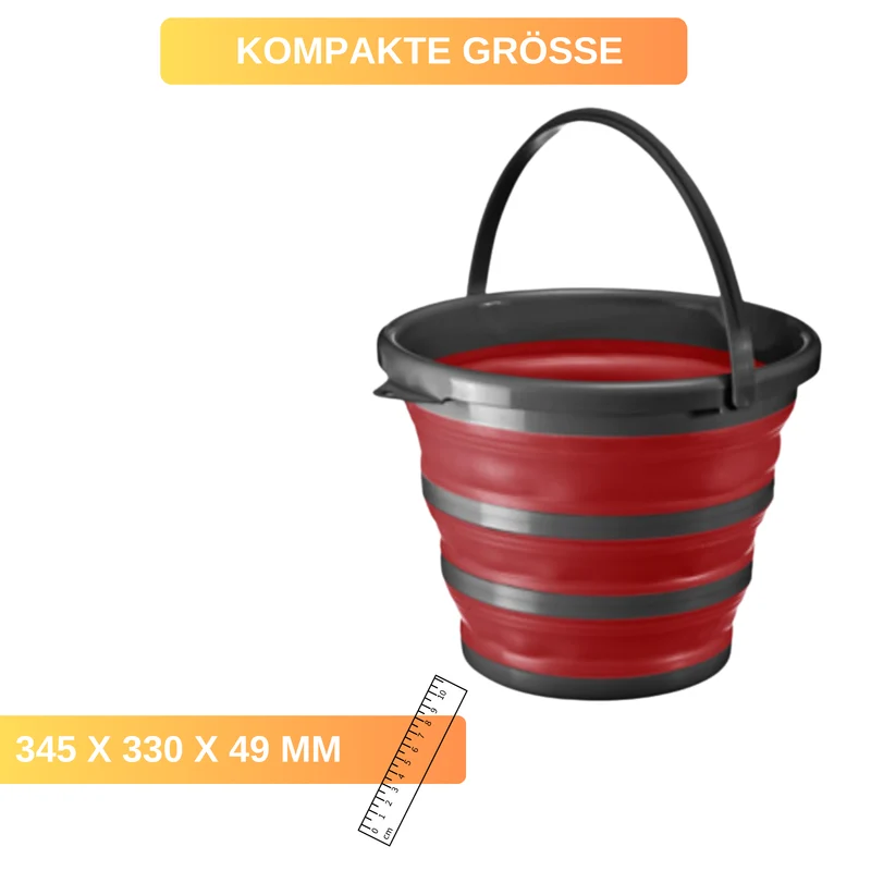 Faltbarer Eimer 10 l – platzsparend, robust & vielseitig einsetzbar