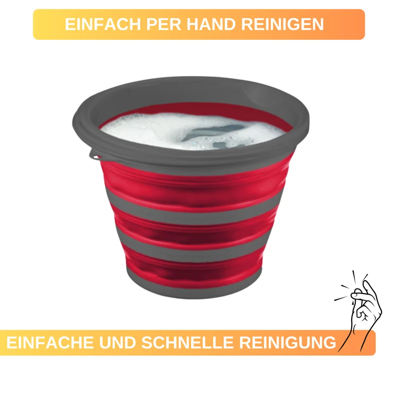 Faltbarer Eimer 10 l – platzsparend, robust & vielseitig einsetzbar