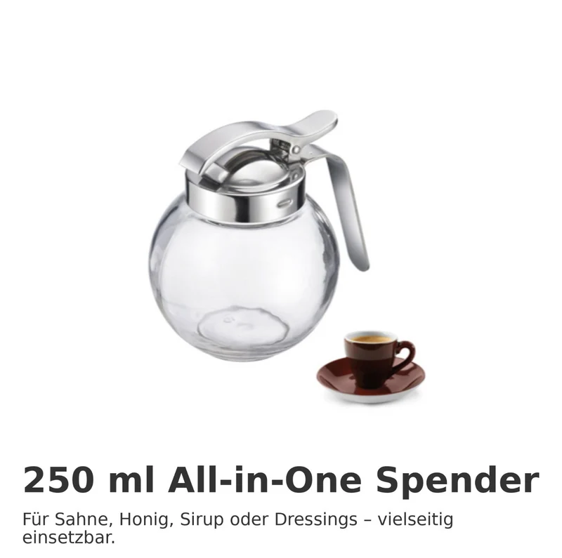 Sahnegießer/Honigspender »Roma« – 250 ml • mit Einhandbedienung & stilvollem Design