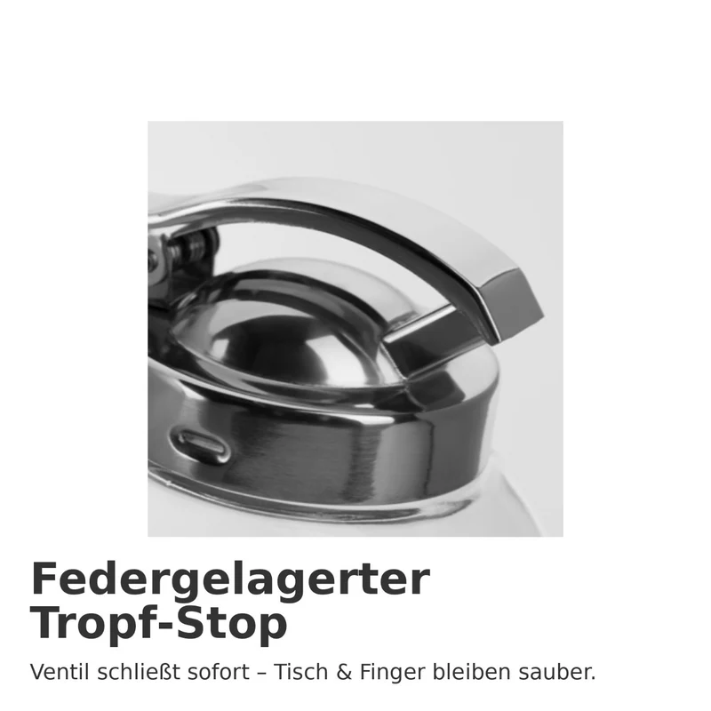 Sahnegießer/Honigspender »Roma« – 250 ml • mit Einhandbedienung & stilvollem Design