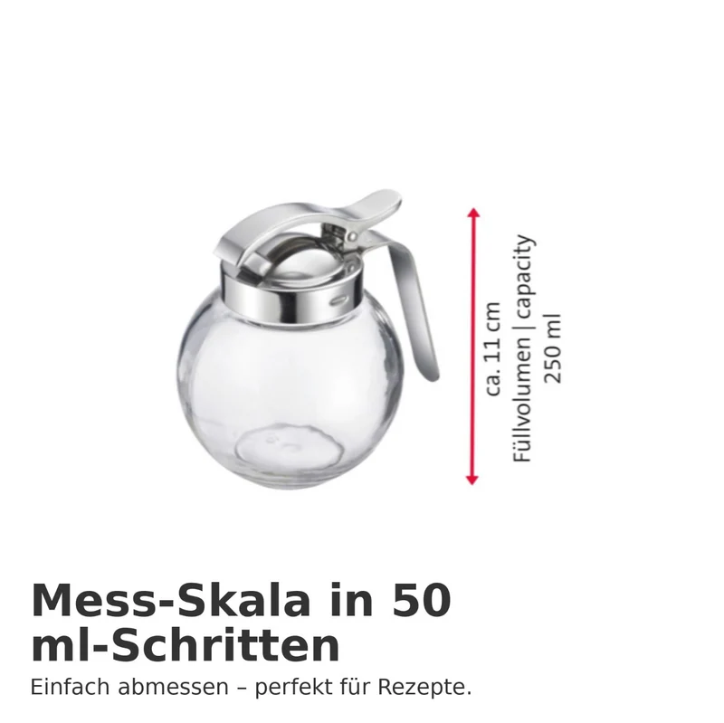 Sahnegießer/Honigspender »Roma« – 250 ml • mit Einhandbedienung & stilvollem Design
