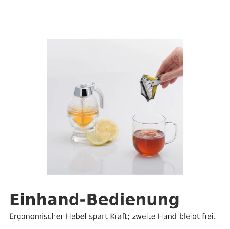 Zitronenschnitzelpresse – aus Edelstahl • ideal zum Auspressen einzelner Zitrusscheiben