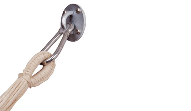 Hängemattenzubehör Easy + | Wandaufhängung für Hängematten und Hängesessel | inkl. Karabiner | Belastbarkeit max. 200 kg