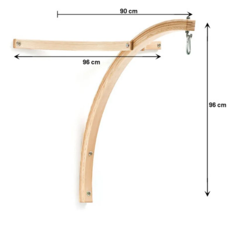 Wandbefestigung 'Chill out' - für Hängesessel | B 96 x H 96 cm | wetterbeständiges Eschenholz | Belastbarkeit max. 150 kg | Made in Austria