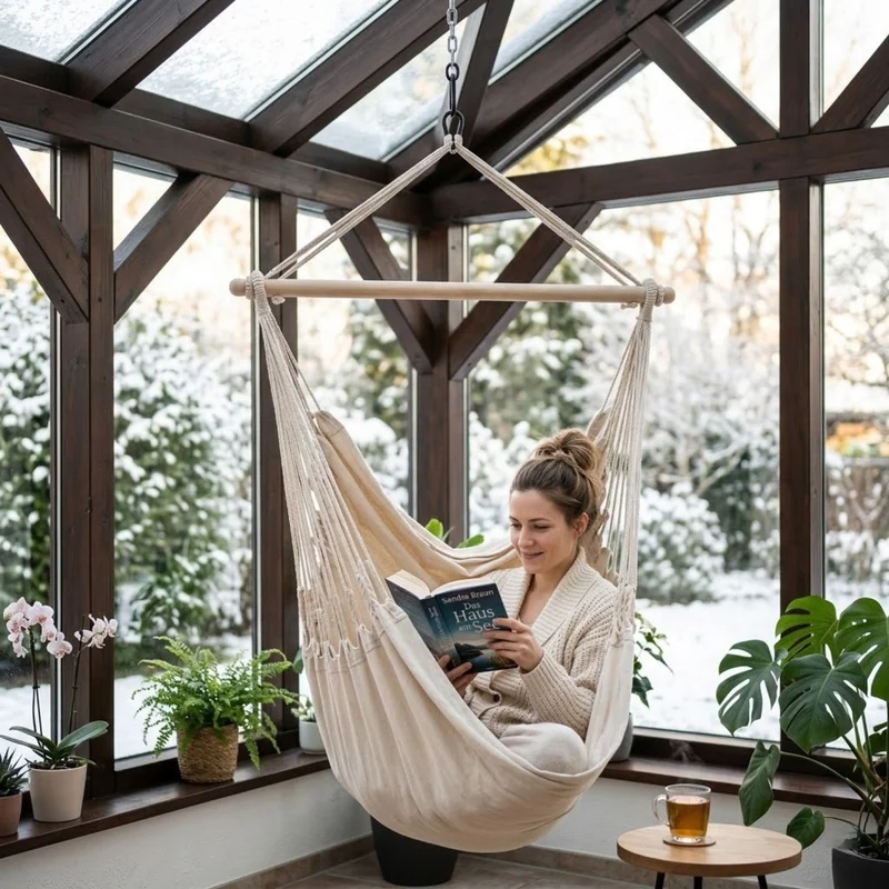 Hängesessel 'Chill out' | 100% natürliche Baumwolle | verschiedene Farben | Tragkraft max. 150 kg | Made in Austria