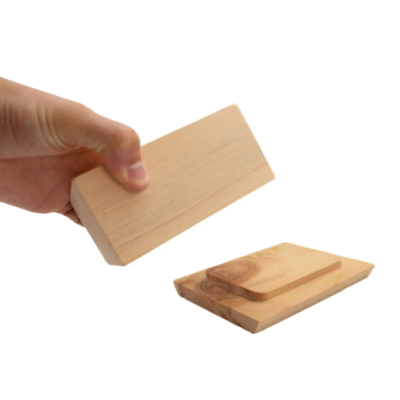 Set Butterdose | für 250 g Butterwürfel + Buttermesser | L 180 mm | 100% unbehandeltes Zirbenholz | umweltfreundlich und robust | Made in Europe