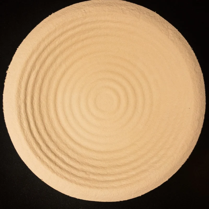 Gärkorb (Brotform, Simperl) Rund aus Holzschliff, Rillenmuster, 1 Kg, ø=23 cm
