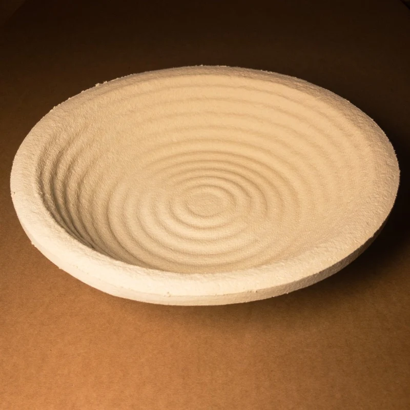 Gärkorb (Brotform, Simperl) Rund aus Holzschliff, Rillenmuster, 1 Kg, ø=23 cm
