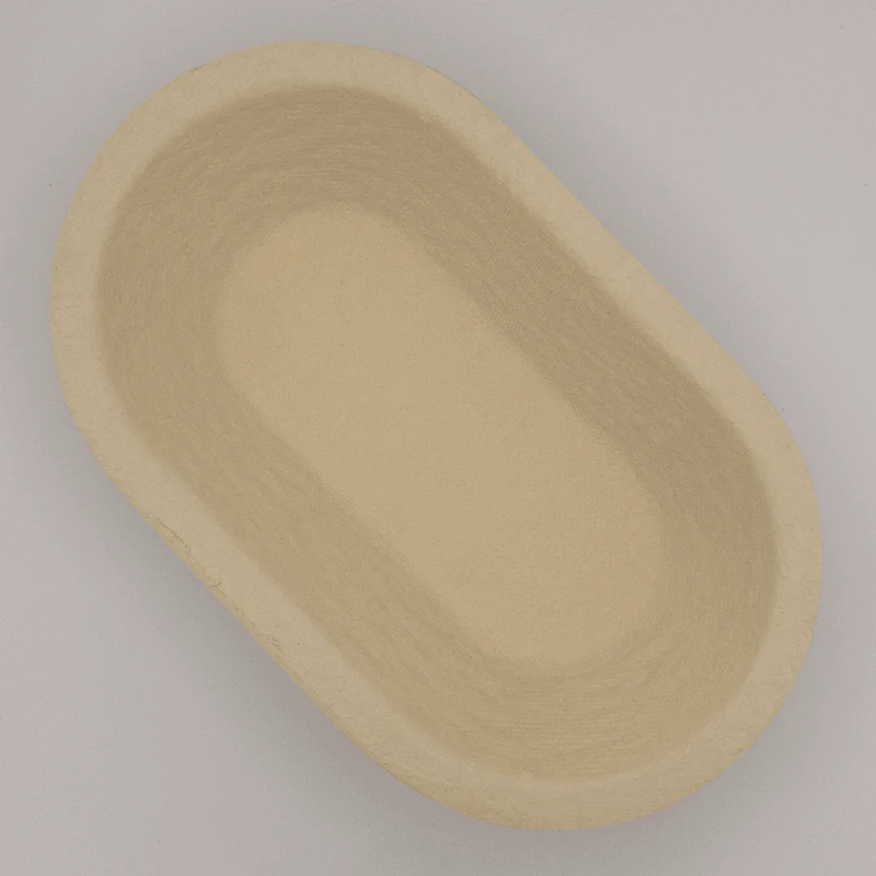 Gärkorb (Brotform, Simperl) Oval länglich aus Holzschliff, 1,5-2 Kg, 37x15 cm