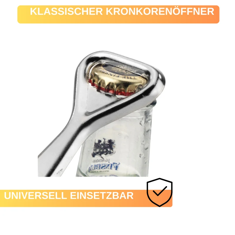 Flaschenöffner »Metall« im 10er-Set – klassisch, leicht & handlich • mit Aufhängeöse