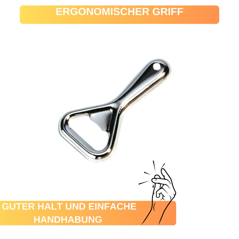 Flaschenöffner »Metall« im 10er-Set – klassisch, leicht & handlich • mit Aufhängeöse