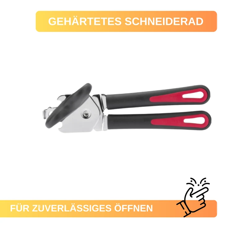 Zangendosenöffner »Gallant« – mit gehärtetem Schneidrad, Kapselheber & Deckelheber • müheloses Öffnen dank großem Drehknauf