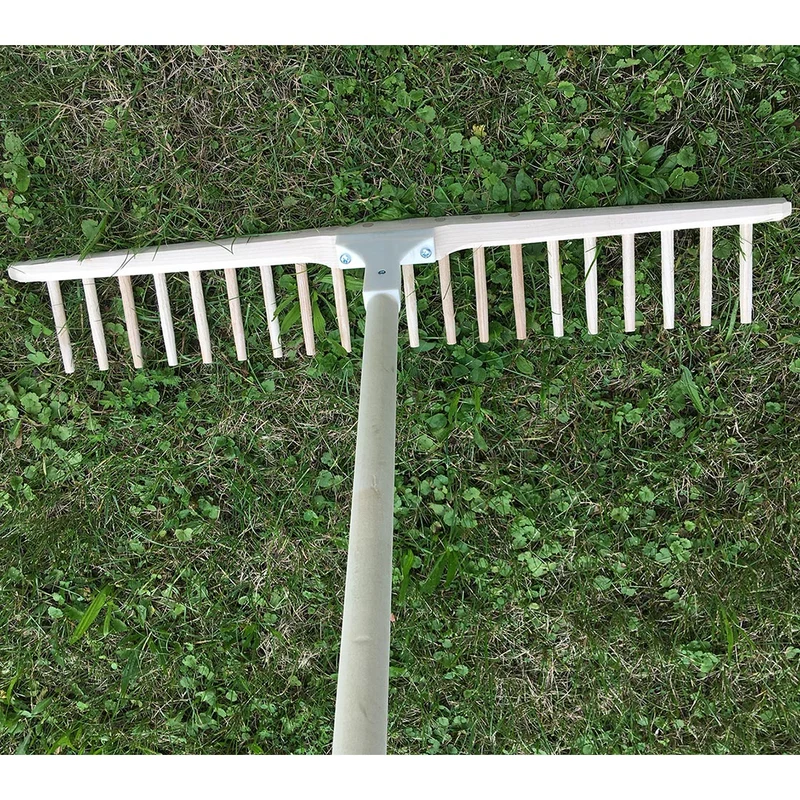 Vollholz Heurechen | Eschenholz Zinken | 180 cm Lindenholzstiel | Breite 67 cm, 73 cm oder 79 cm | Handgemacht in Österreich