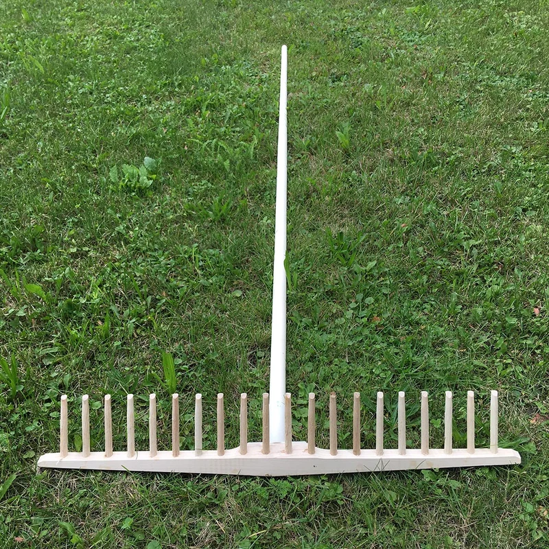 Vollholz Heurechen | Eschenholz Zinken | 180 cm Lindenholzstiel | Breite 67 cm, 73 cm oder 79 cm | Handgemacht in Österreich