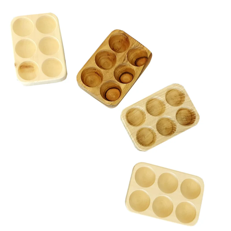 Eierbecher aus Massivholz | verschiedene Holzarten | 6 Vertiefungen | Made in Austria