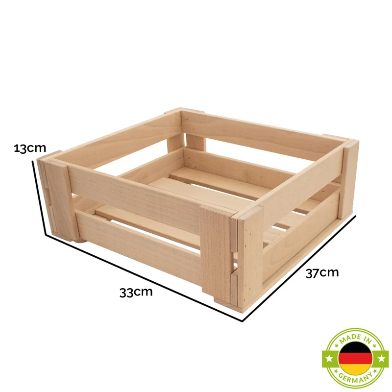 Universal Holzkisten | in 3 Größen | in Buche | individuell einsetzbar | stapelbar | Made in Germany