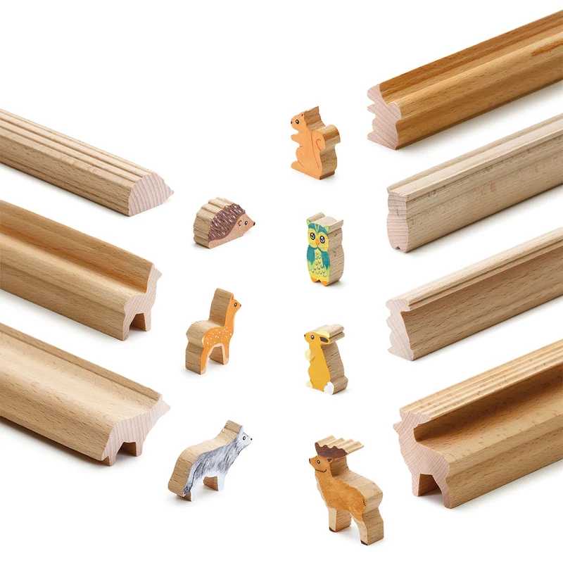 Bastelleisten zum Bemalen - Waldtiere | 7 verschiedene Motive | zum Sägen und Bemalen | 30 bis 40 Figuren möglich | Made in Germany