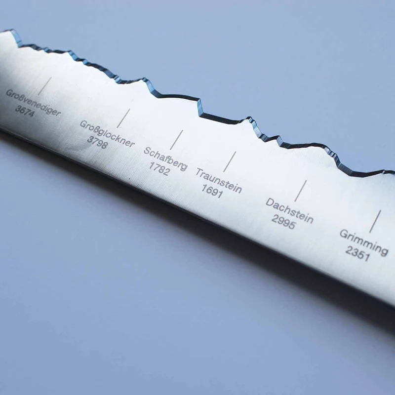 Brotmesser 'Best of Austria' | mit Panoramaschliff | handgemacht | aus Rockwell-Stahl mit Nussholzgriff | Made in Switzerland