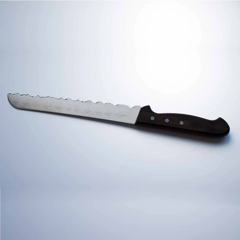 Brotmesser 'Best of Austria' | mit Panoramaschliff | handgemacht | aus Rockwell-Stahl mit Nussholzgriff | Made in Switzerland