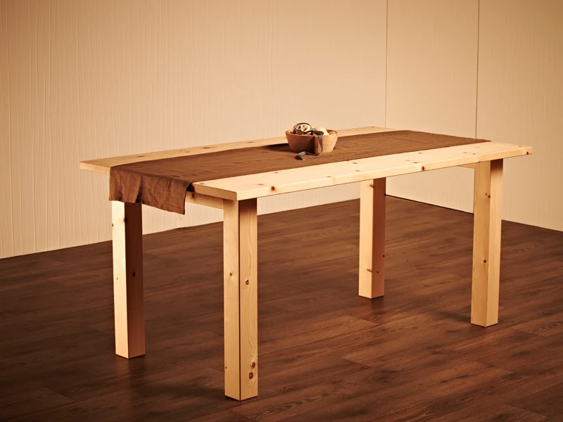 Massiver Holztisch 'Tablein' | Fichte, Buche, Eiche oder Zirbe | L 120/160 x B 80/90 x H 75 cm | Made in Südtirol