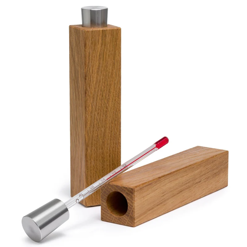 Set Weinregal silbergrau und Weinthermometer