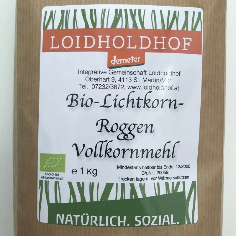 Bio Lichtkornroggen Vollkornmehl (ZENTROFAN®-gemahlen)