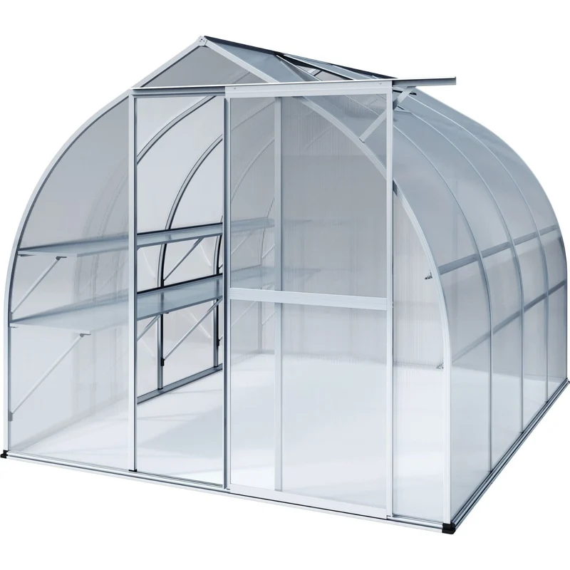 Hochstabiles Aluminium Gewächshaus 'Rom' | in verschiedenen Ausführungen | ISO-Hohlkammerplatten Polycarbonat | Made in Germany