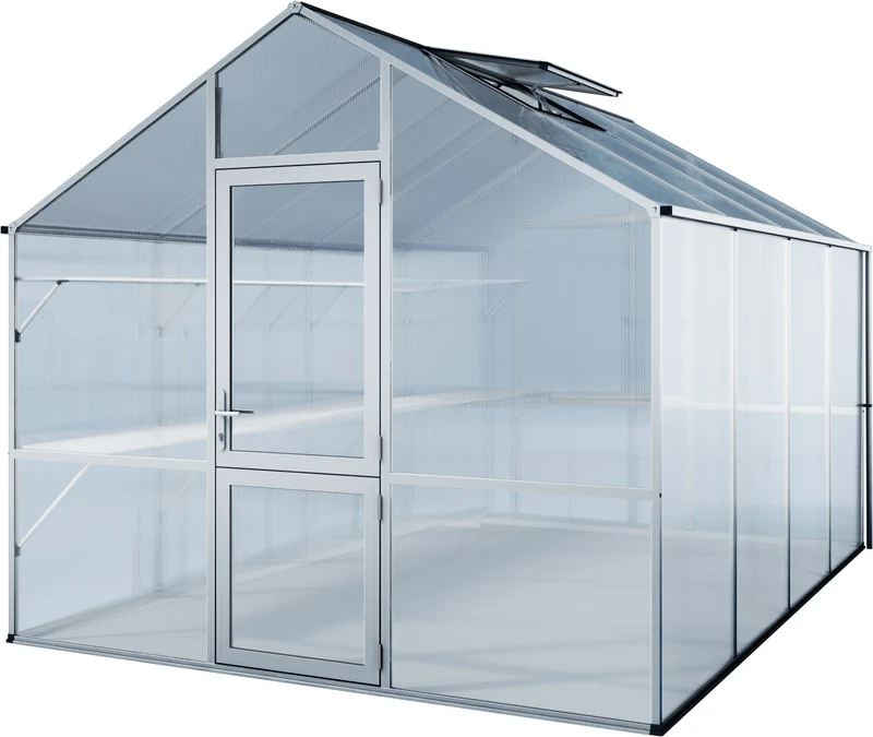 Hochstabiles Aluminium Gewächshaus 'Wien' | in verschiedenen Ausführungen | ISO-Hohlkammerplatten Polycarbonat | Made in Germany