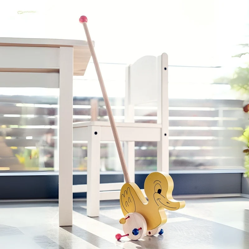 Schiebespielzeug 'Elvira Ente' | Buche | ab 1 Jahr | L 61 x B 20 cm | Made in Germany