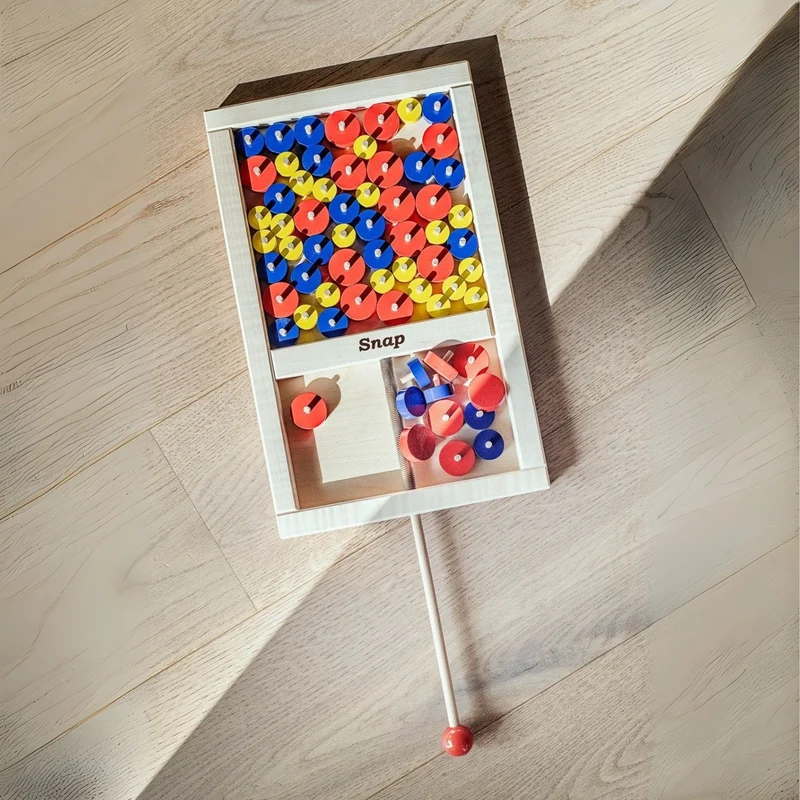 Geschicklichkeitsspiel 'Snap' | für 1-5 Spieler | ab 4 Jahren | Holz, Metallfeder | L 36 x B 22 x H 2,5 cm | Made in Germany