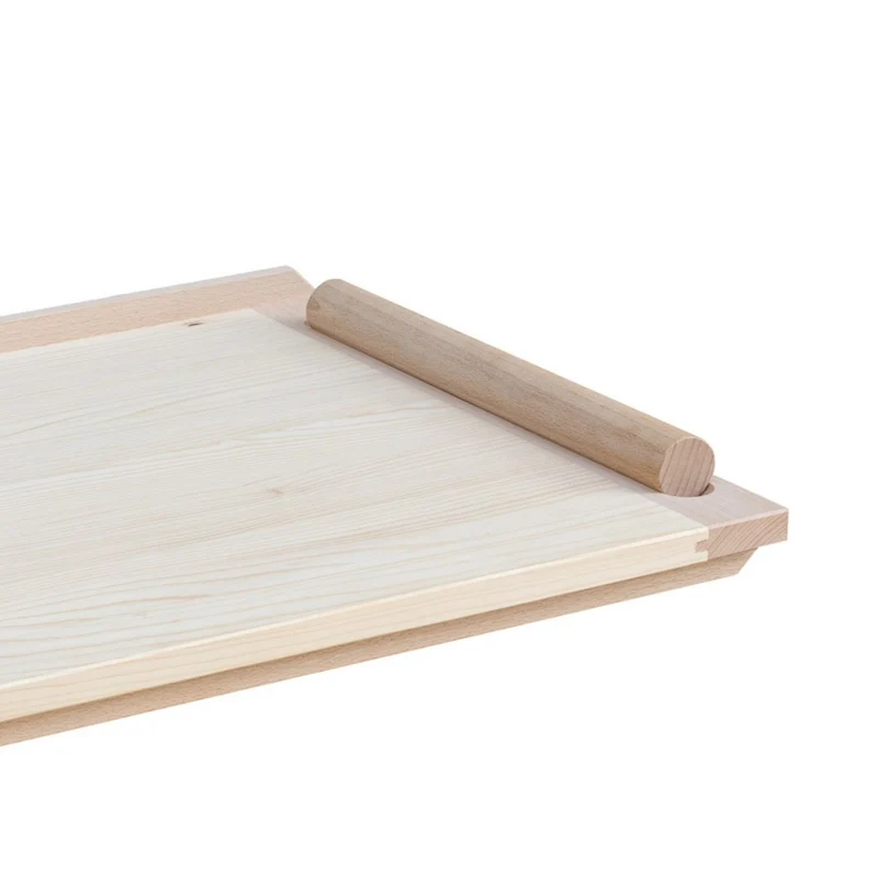 Nudel- / Backbrett '2.0' | inkl. Nudelholz | Vollholz | B 65 x T 47 x H 5 cm | Made in Germany