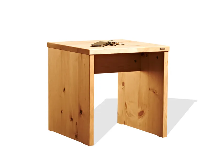 Hocker / Beistelltisch 'Homerest' aus Massivholz | Fichte, Buche, Zirbe oder Eiche| B 45 x T 45 x H 45 cm | Made in Sütdirol