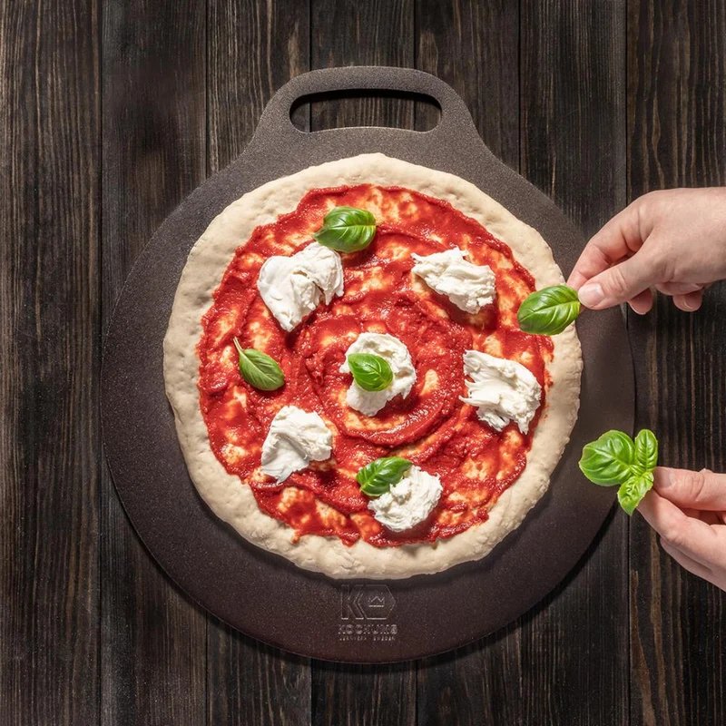 Pizzastahl, Backplatte aus Eisen, ø 35 cm
