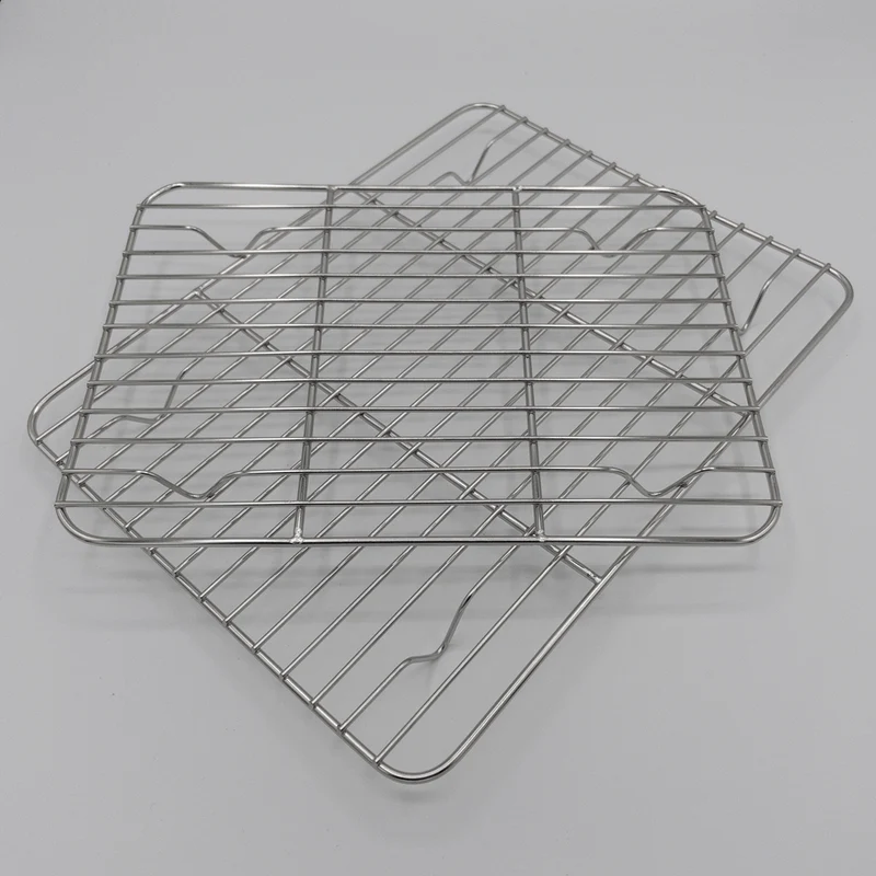Auskühlgitter für Brote, Gebäck und Kuchen, rechteckig, Edelstahl, 2er Set