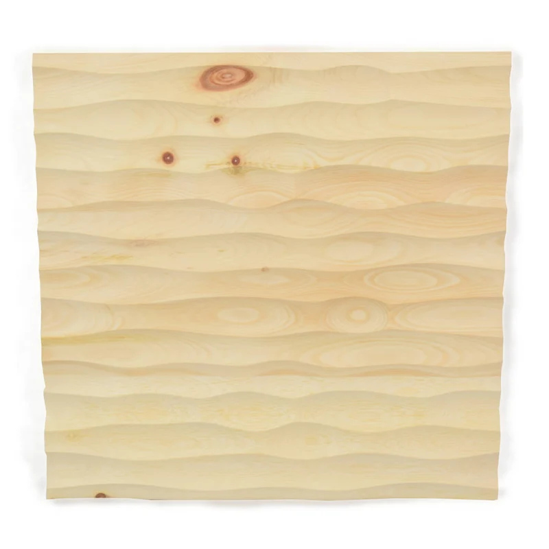 Edles Wandpaneel aus Zirbe 'Wall of Shine' | 33 x 33 x 2,8 cm | inkl. Schrauben und Dübel | Schallregulierung | Optimierung des Raumklimas | besonderer Duft | Hergestellt in Südtirol