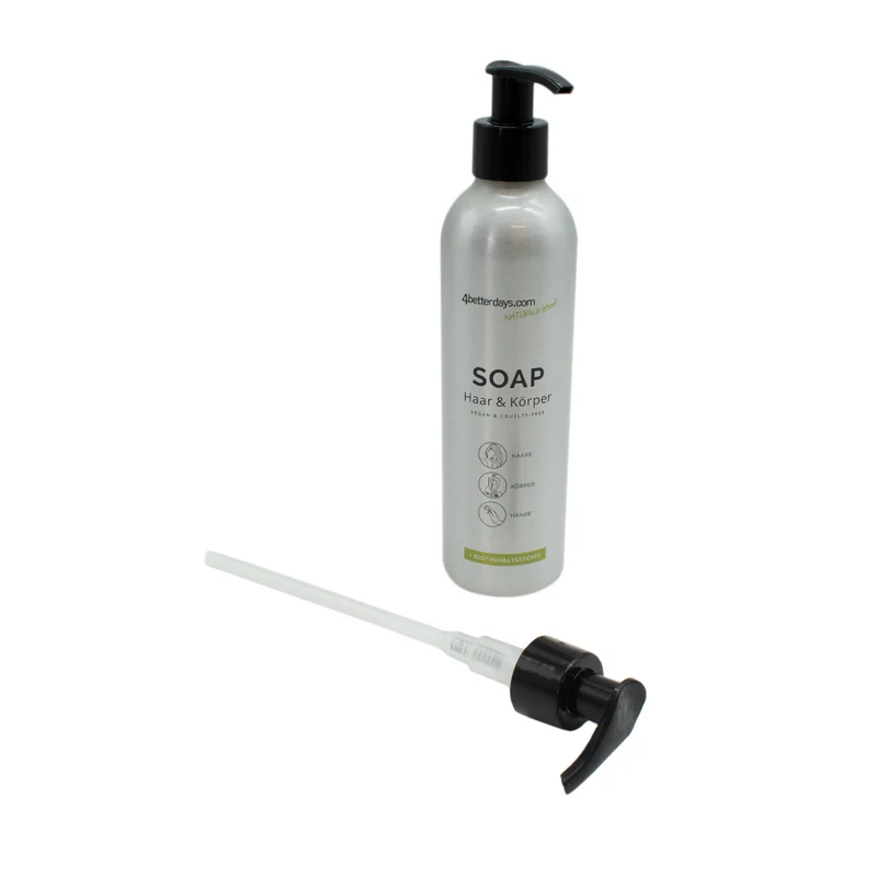 Pflege-Set natürliche Seifen | 30 ml + 250 ml + 1 L | 3-teilig | für Körper, Haar & Hand | Refill-Hautpflege | für Groß und Klein | für Bad und Beauty Bag | Made in Austria