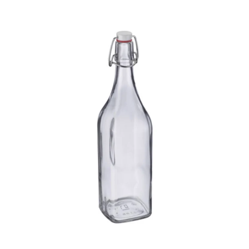 Bügelverschluss-Flasche eckig – vielseitig & dicht, 250 ml / 500 ml / 1000 ml Glasflasche