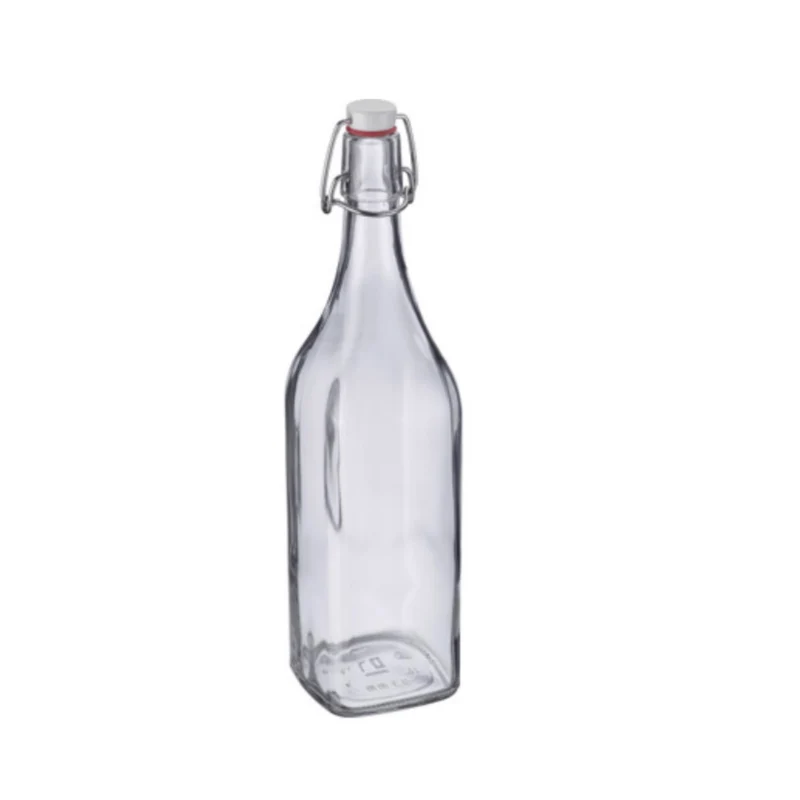 Bügelverschluss-Flasche eckig – vielseitig & dicht, 250 ml / 500 ml / 1000 ml Glasflasche